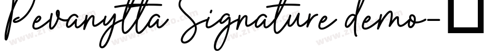 Pevanytta Signature demo字体转换
